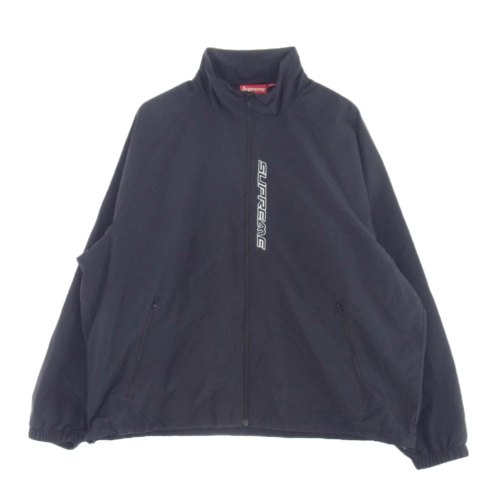 Supreme シュプリーム 25SS Contrast Zip Track Jacket ナイロン ジップアップ トラック ジャケット ブラック系 L【美品】【中古】