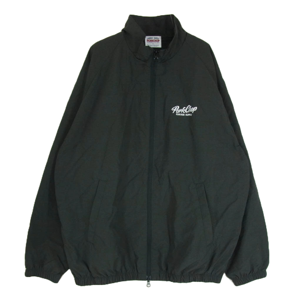 PORKCHOP ポークチョップ OVAL LOGO NYLON JKT バックプリント ナイロンジャケット グリーン系 XL【中古】