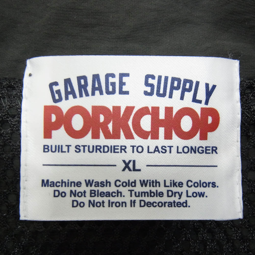 PORKCHOP ポークチョップ OVAL LOGO NYLON JKT バックプリント ナイロンジャケット グリーン系 XL【中古】