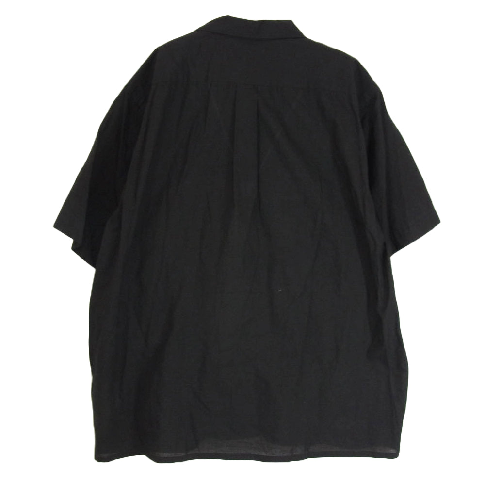 COMOLI コモリ 24SS Z01-02017 KHADI コットン オープンカラー 半袖 シャツ ブラック系 1【中古】