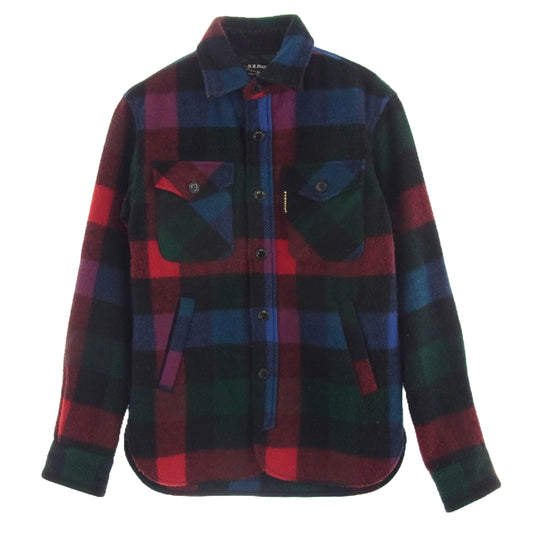 HOLLYWOOD RANCH MARKET ハリウッドランチマーケット USA製 ウールリッチファブリック ウール チェック シャツ マルチカラー系 S【中古】