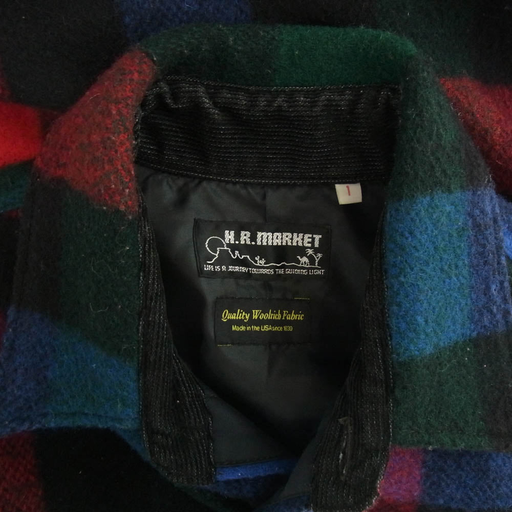 HOLLYWOOD RANCH MARKET ハリウッドランチマーケット USA製 ウールリッチファブリック ウール チェック シャツ マルチカラー系 S【中古】