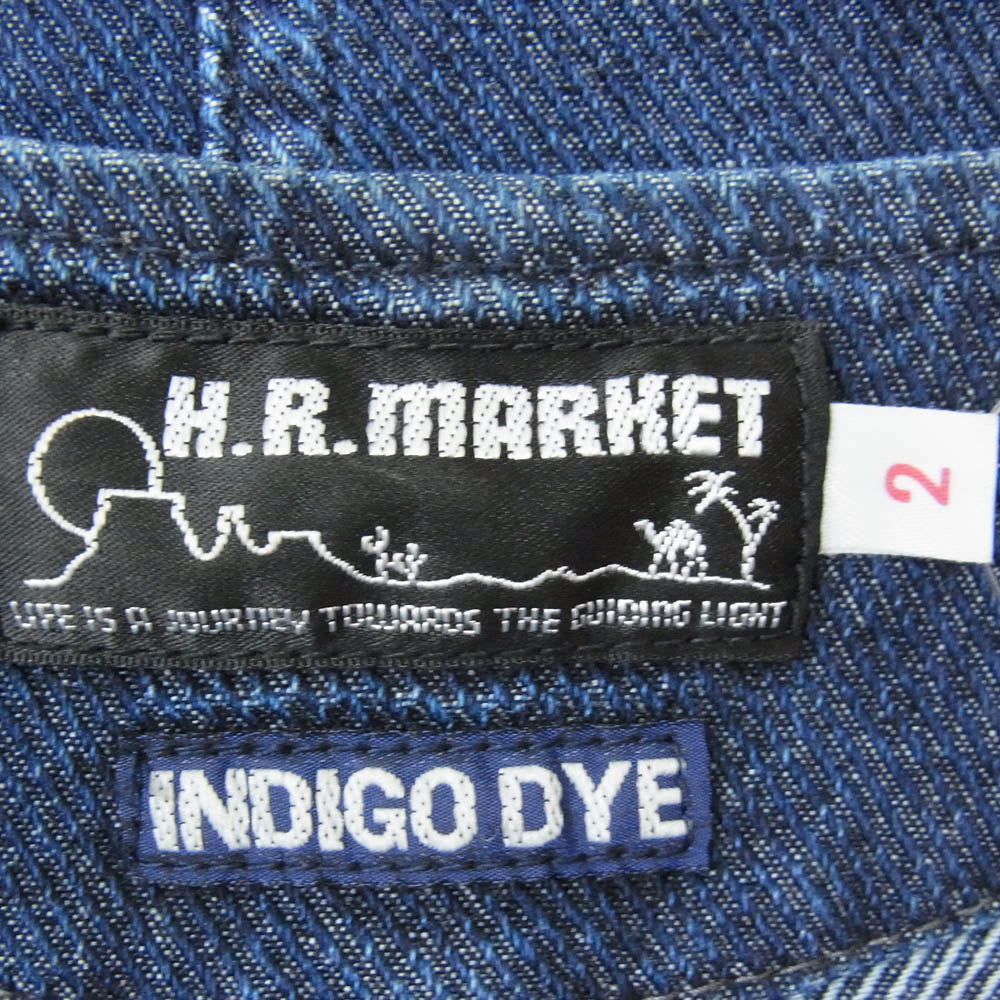 HOLLYWOOD RANCH MARKET ハリウッドランチマーケット INDIGO DYE インディゴ ワーク ベスト インディゴブルー系 M【中古】