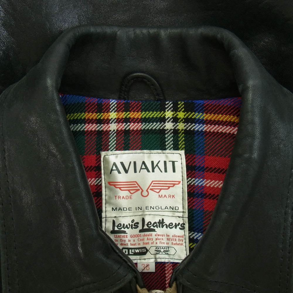 Lewis Leathers ルイスレザー 551TV DOMINATOR TIGHT FIT ドミネーター タイトフィット シープスキン レザー シングルライダース ジャケット ブラック系 38【中古】