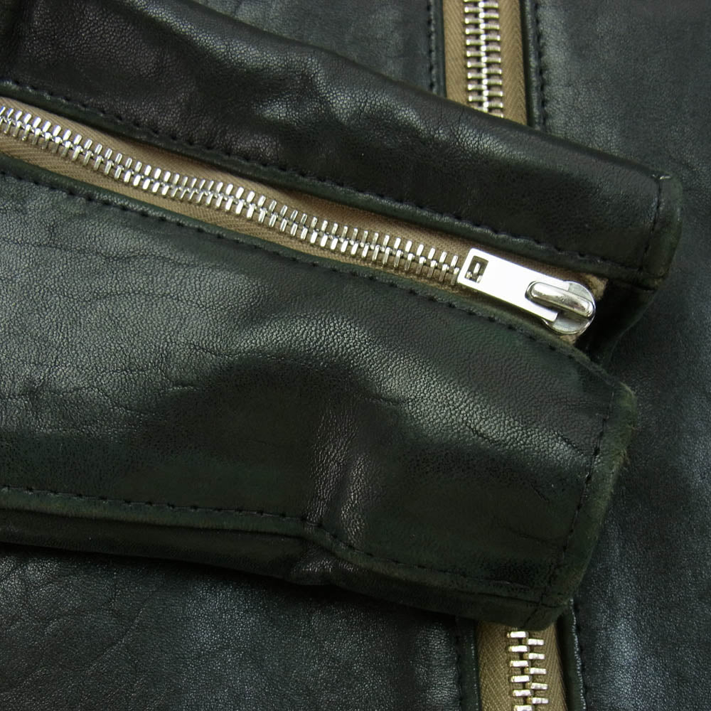 Lewis Leathers ルイスレザー 551TV DOMINATOR TIGHT FIT ドミネーター タイトフィット シープスキン レザー シングルライダース ジャケット ブラック系 38【中古】