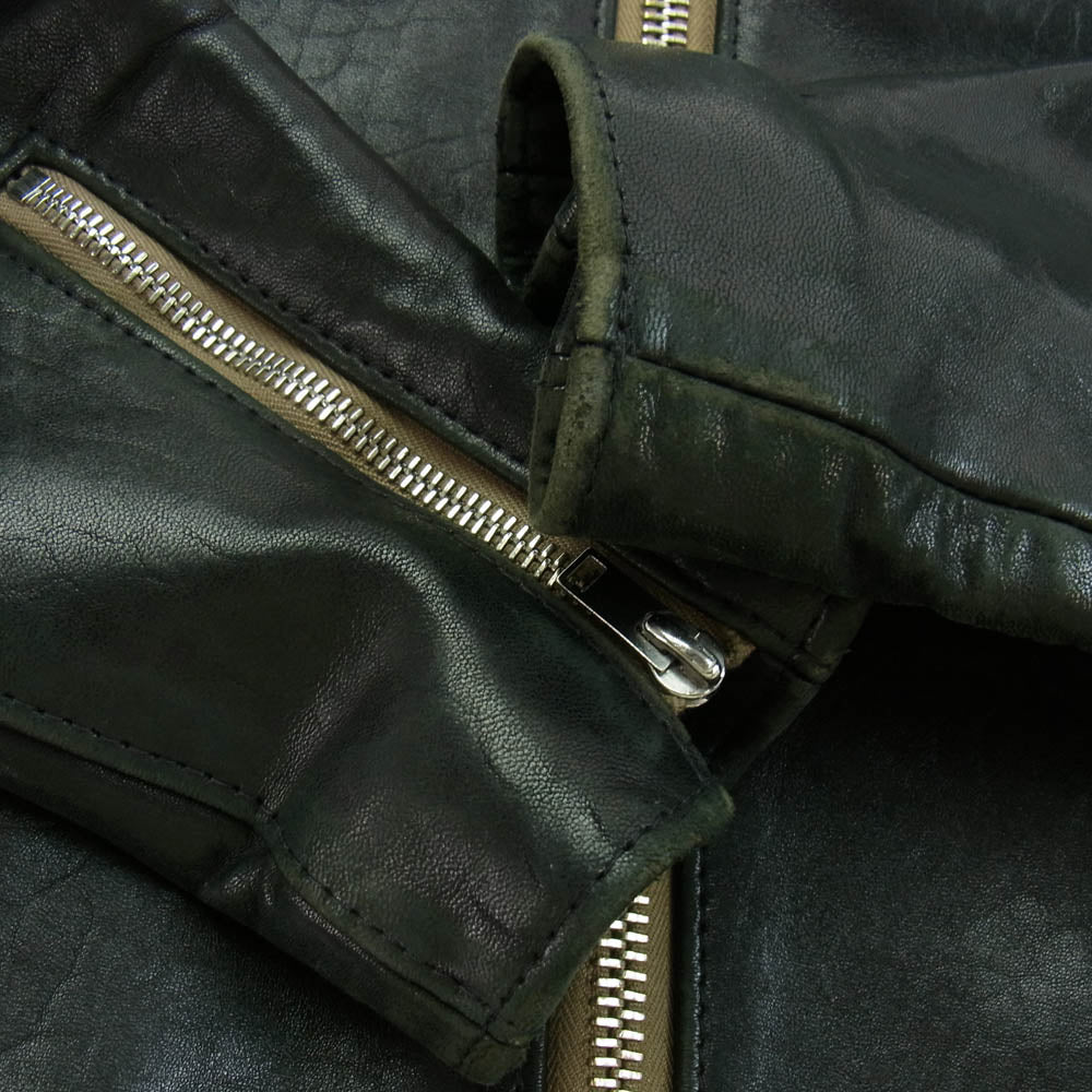 Lewis Leathers ルイスレザー 551TV DOMINATOR TIGHT FIT ドミネーター タイトフィット シープスキン レザー シングルライダース ジャケット ブラック系 38【中古】