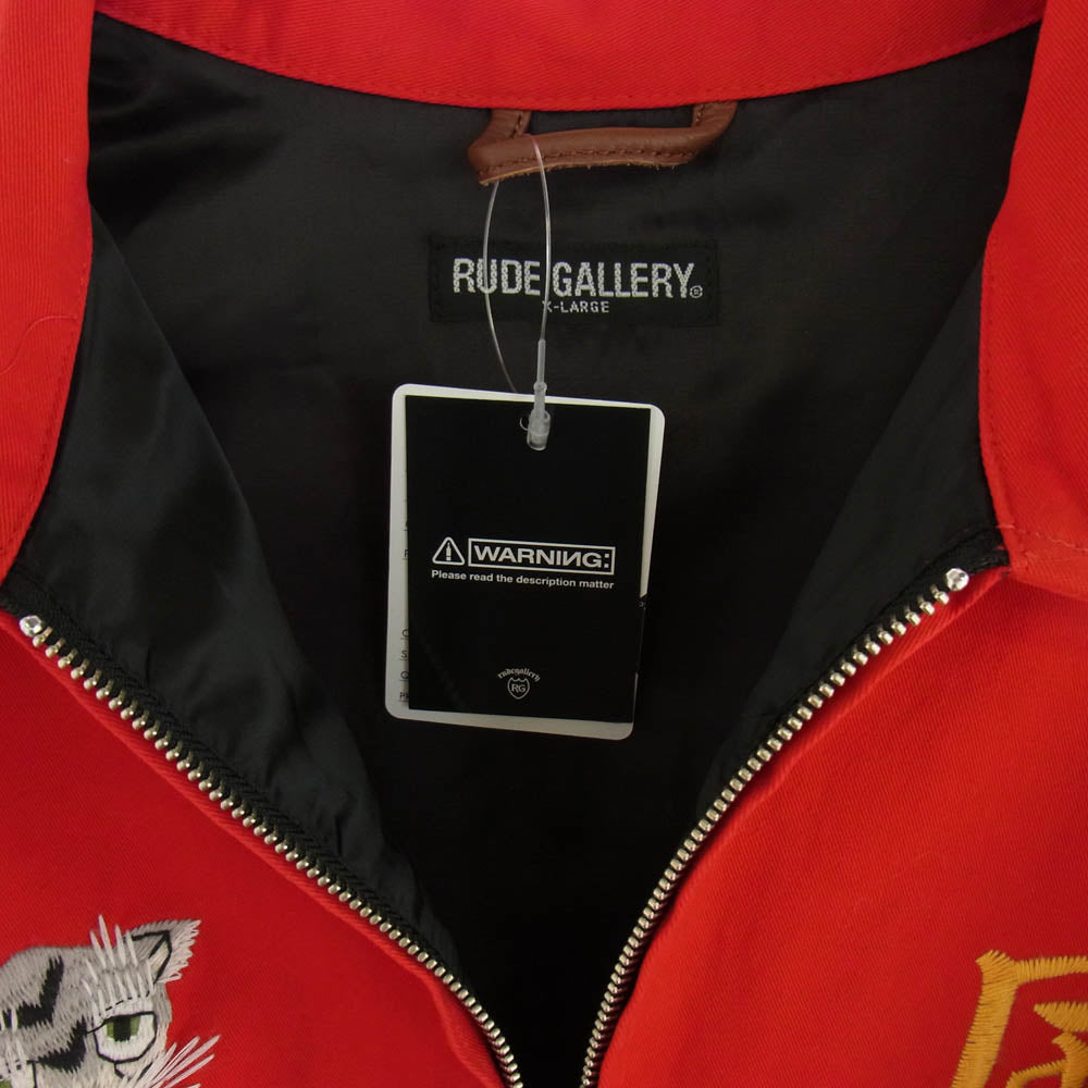 RUDE GALLERY ルードギャラリー カメレオン島 VIETNAM JACKET(BLK) ストリートスライダース ベトジャン レッド系 XL【中古】