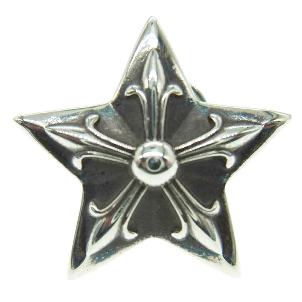 CHROME HEARTS クロムハーツ（原本有） Large 5P STAR STUD ラージ ファイブポイント スター スタッド ピアス シルバー系【中古】