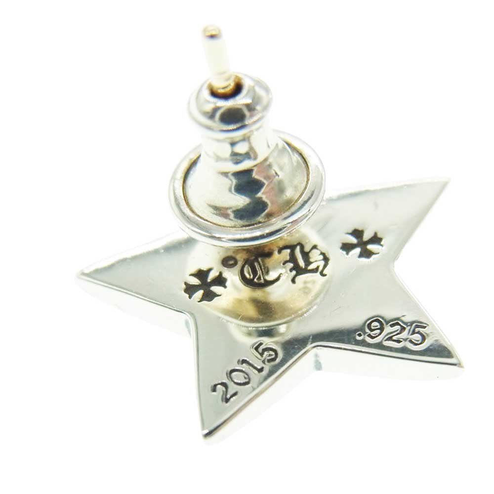 CHROME HEARTS クロムハーツ（原本有） Large 5P STAR STUD ラージ ファイブポイント スター スタッド ピアス シルバー系【中古】