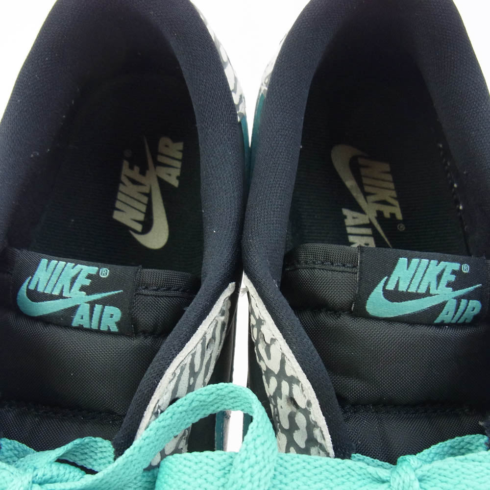 NIKE ナイキ CZ0790-001 AIR JORDAN1 RETRO LOW Black Cement AJ1 エアジョーダン 1 レトロ ロー ブラックセメント カスタム ローカット スニーカー ブラック系 ライトブルー系 27.5cm【中古】