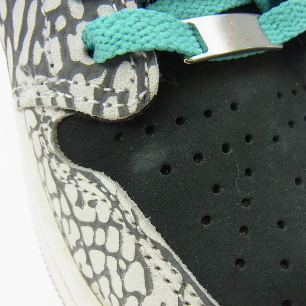 NIKE ナイキ CZ0790-001 AIR JORDAN1 RETRO LOW Black Cement AJ1 エアジョーダン 1 レトロ ロー ブラックセメント カスタム ローカット スニーカー ブラック系 ライトブルー系 27.5cm【中古】