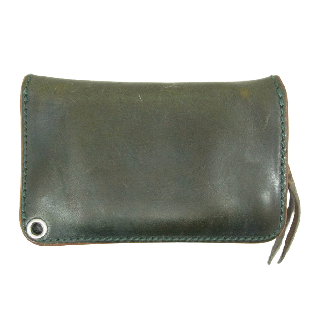 LARRY SMITH ラリースミス TRUCKERS WALLET LIMITED WALLET レザー トラッカー リミテッド ウォレット グリーン系【中古】