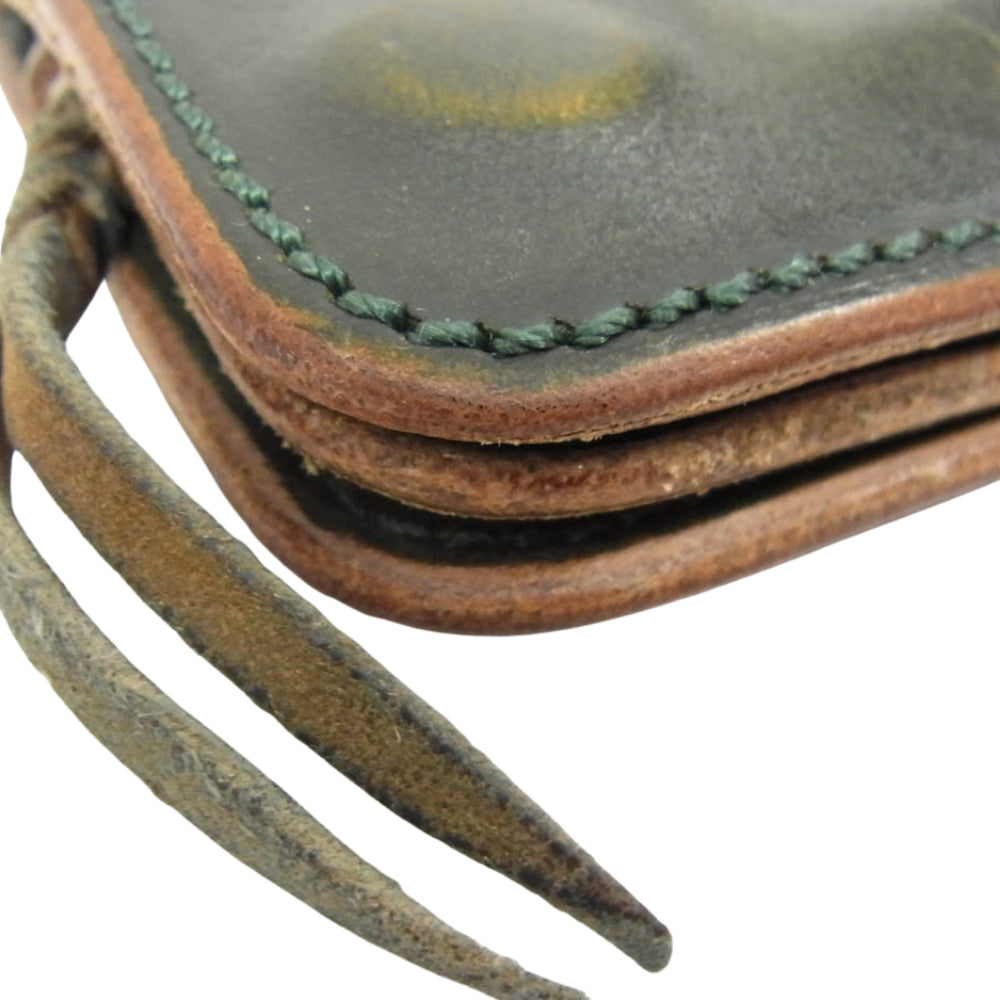 LARRY SMITH ラリースミス TRUCKERS WALLET LIMITED WALLET レザー トラッカー リミテッド ウォレット グリーン系【中古】