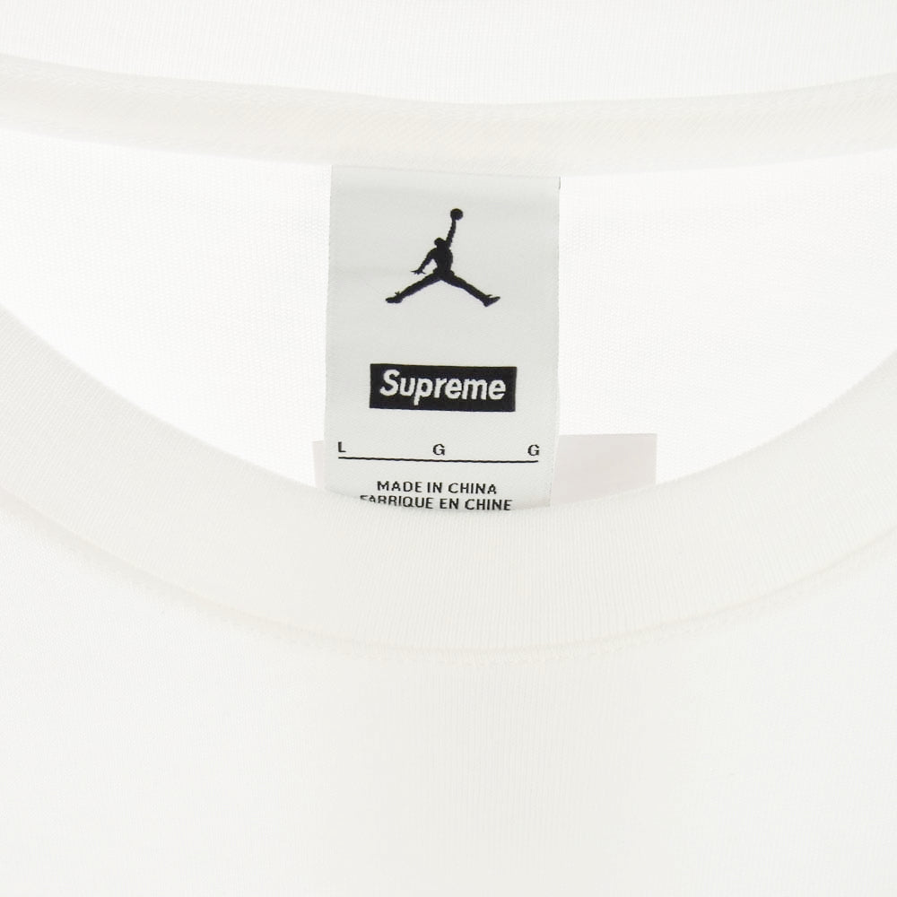 Supreme シュプリーム 24AW Jordan Biggie S/S Top Tee ジョーダン ビギー ショート スリーブ トップ 半袖 Tシャツ ホワイト Lサイズ ホワイト系 L【新古品】【未使用】【中古】