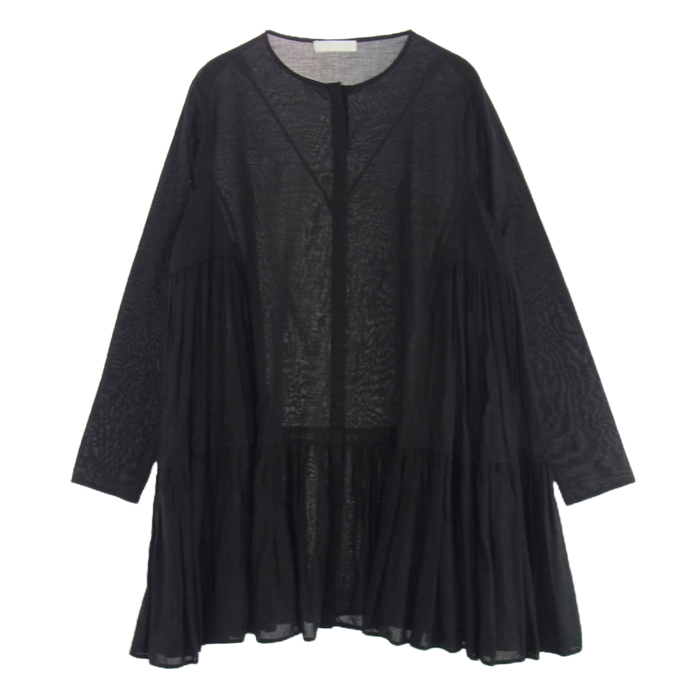 マーレット 9910300041 SOLIMAN DRESS ソリマン ティアード コットン ワンピース ブラック系 XS【中古】