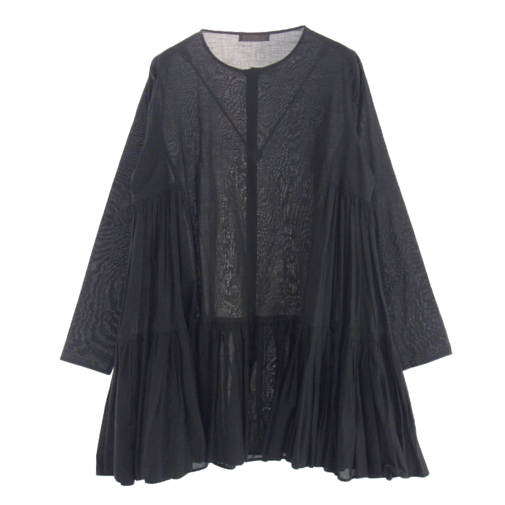 マーレット 9910300041 SOLIMAN DRESS ソリマン ティアード コットン ワンピース ブラック系 XS【中古】