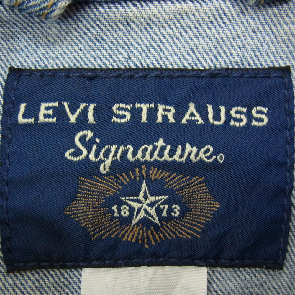 Levi's リーバイス LEVI STRAUSS SIGNATURE リーバイス シグネチャー デニムジャケット インディゴブルー系 S【中古】