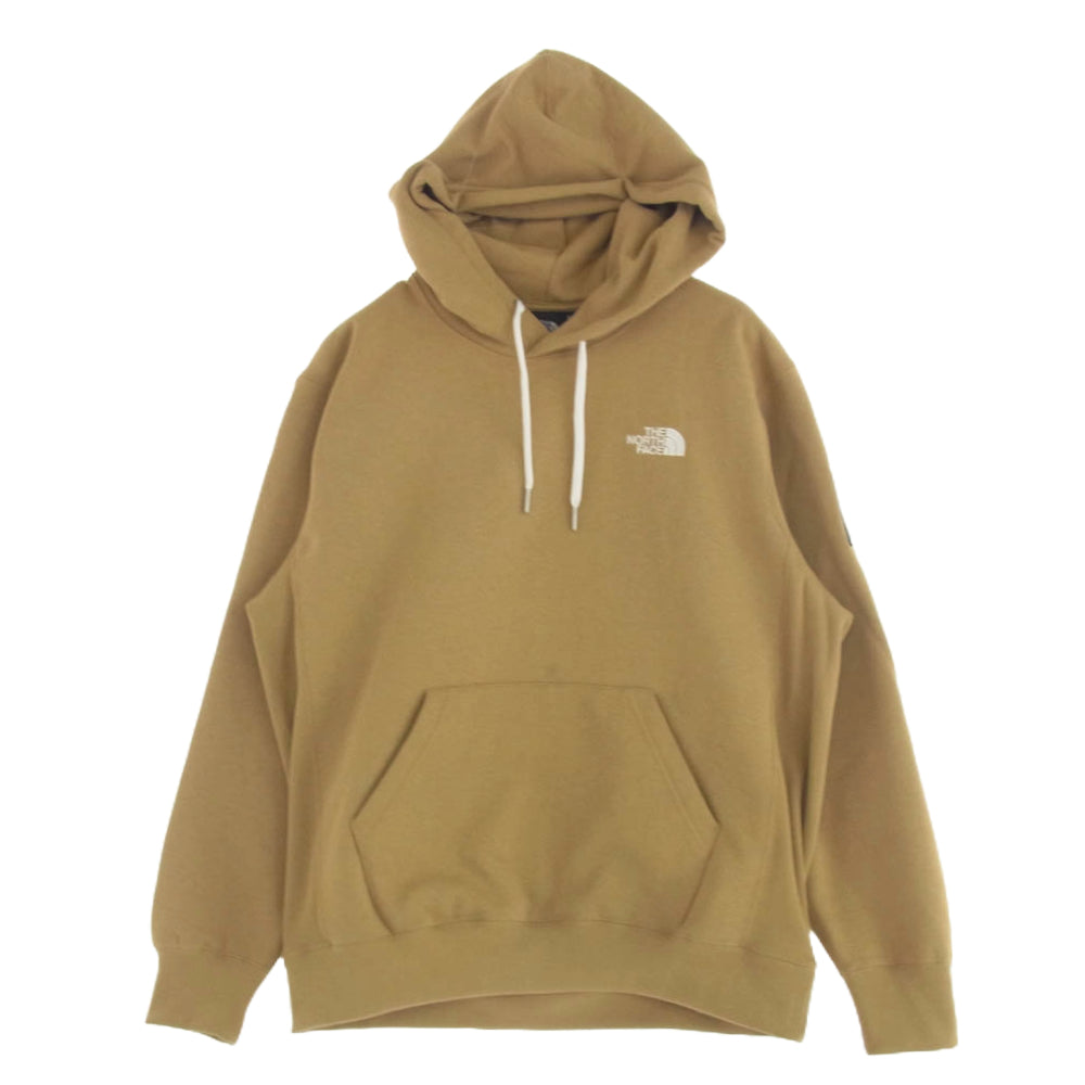 THE NORTH FACE ノースフェイス NT62338 SQUARE Logo Hoodie スクエア ロゴ フーディ パーカー ブラウン系 XL【美品】【中古】