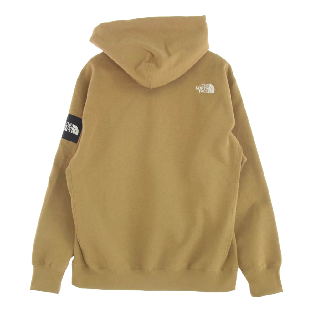 THE NORTH FACE ノースフェイス NT62338 SQUARE Logo Hoodie スクエア ロゴ フーディ パーカー ブラウン系 XL【美品】【中古】