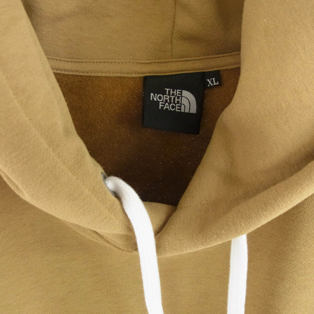 THE NORTH FACE ノースフェイス NT62338 SQUARE Logo Hoodie スクエア ロゴ フーディ パーカー ブラウン系 XL【美品】【中古】