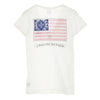 CHROME HEARTS クロムハーツ（原本無） American Flag Tee アメリカン フラッグ ホースシュー Ｖネック Ｔシャツ 星条旗 半袖カットソー ホワイト系 S【中古】