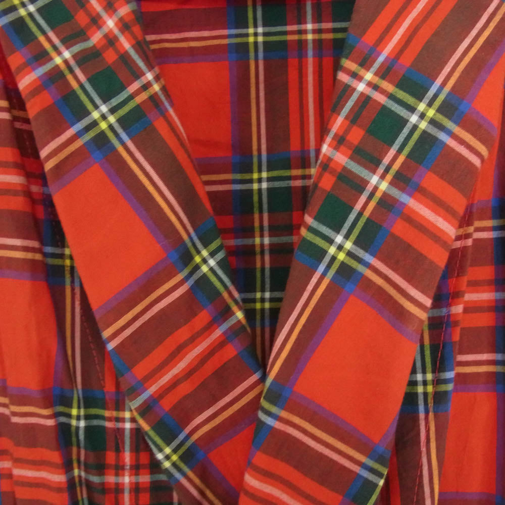 POLO RALPH LAUREN ポロ・ラルフローレン チェック ガウン コート レッド系 M【中古】