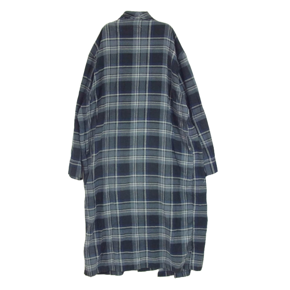 POLO RALPH LAUREN ポロ・ラルフローレン ネル チェック ガウン コート グレー系 XL【中古】