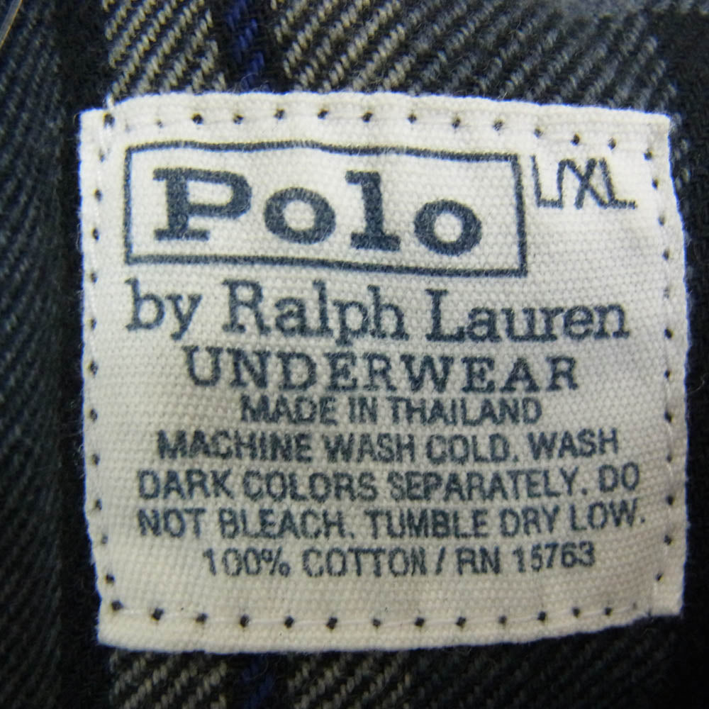 POLO RALPH LAUREN ポロ・ラルフローレン ネル チェック ガウン コート グレー系 XL【中古】