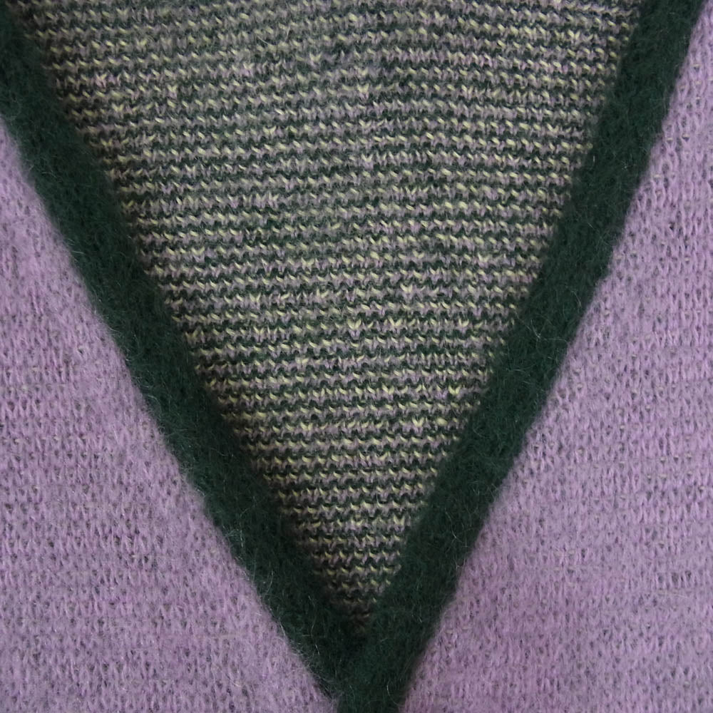Needles ニードルス LQ272 Mohair Cardigan Diamond モヘア カーディガン ニット グリーン系 XL【中古】