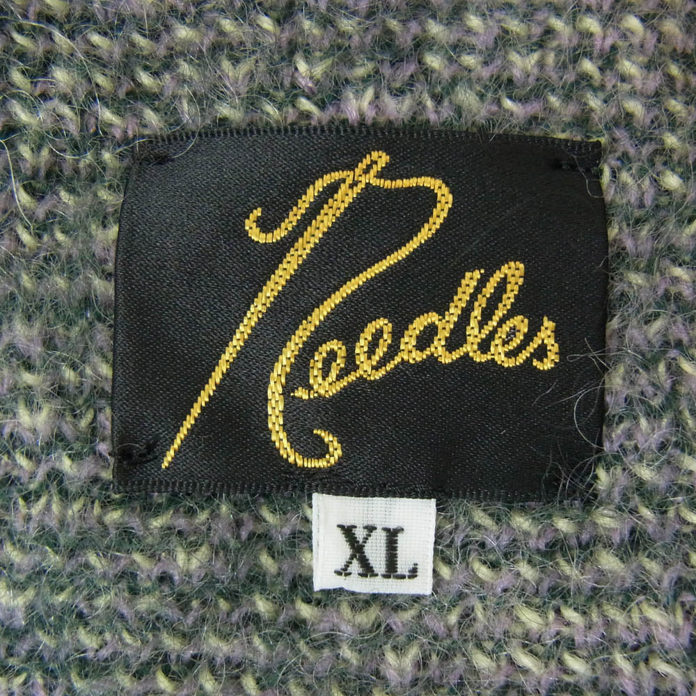 Needles ニードルス LQ272 Mohair Cardigan Diamond モヘア カーディガン ニット グリーン系 XL【中古】
