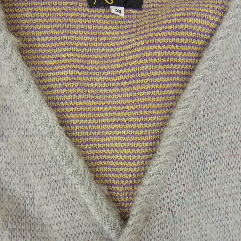 Needles ニードルス LQ376 × STUDIOUS ステュディオス Mohair Cardigan モヘア カーディガン ニット グレー系 M【中古】