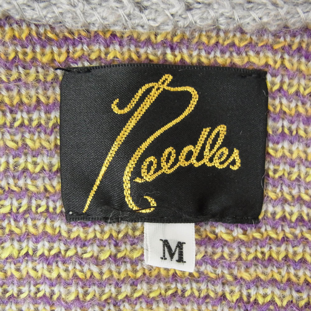 Needles ニードルス LQ376 × STUDIOUS ステュディオス Mohair Cardigan モヘア カーディガン ニット グレー系 M【中古】