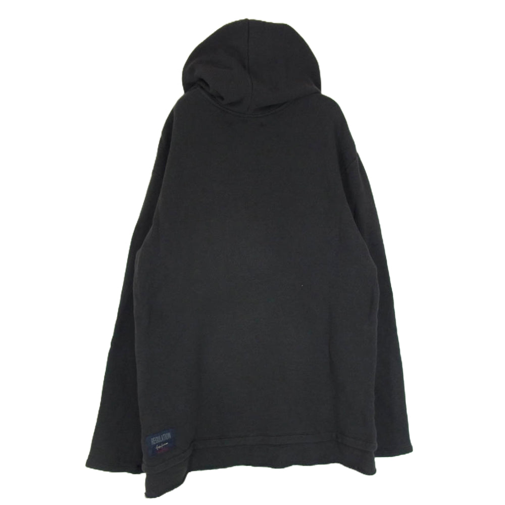 レギュレーションヨウジヤマモトメン 20AW HR-T61-074 レイヤード カットオフ コットン プルオーバー パーカー ダークグレー系 3【中古】