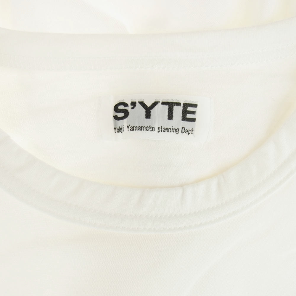 Yohji Yamamoto ヨウジヤマモト US-T16-018 S'YTE サイト ガーゼレイヤード ロング カットソー 長袖 ホワイト系 3【中古】
