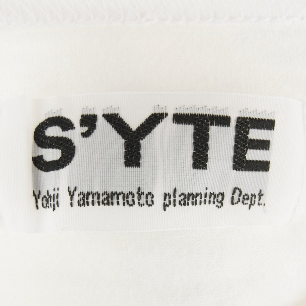Yohji Yamamoto ヨウジヤマモト US-T16-018 S'YTE サイト ガーゼレイヤード ロング カットソー 長袖 ホワイト系 3【中古】