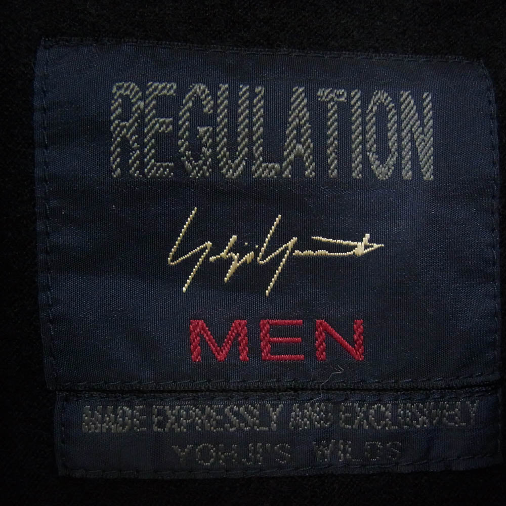 レギュレーションヨウジヤマモトメン HR-T56-171 ヘンリーネック ウール パーカー ブラック系 1【中古】