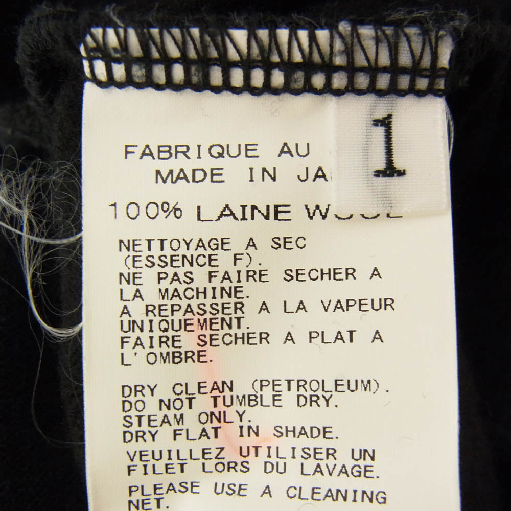 レギュレーションヨウジヤマモトメン HR-T56-171 ヘンリーネック ウール パーカー ブラック系 1【中古】