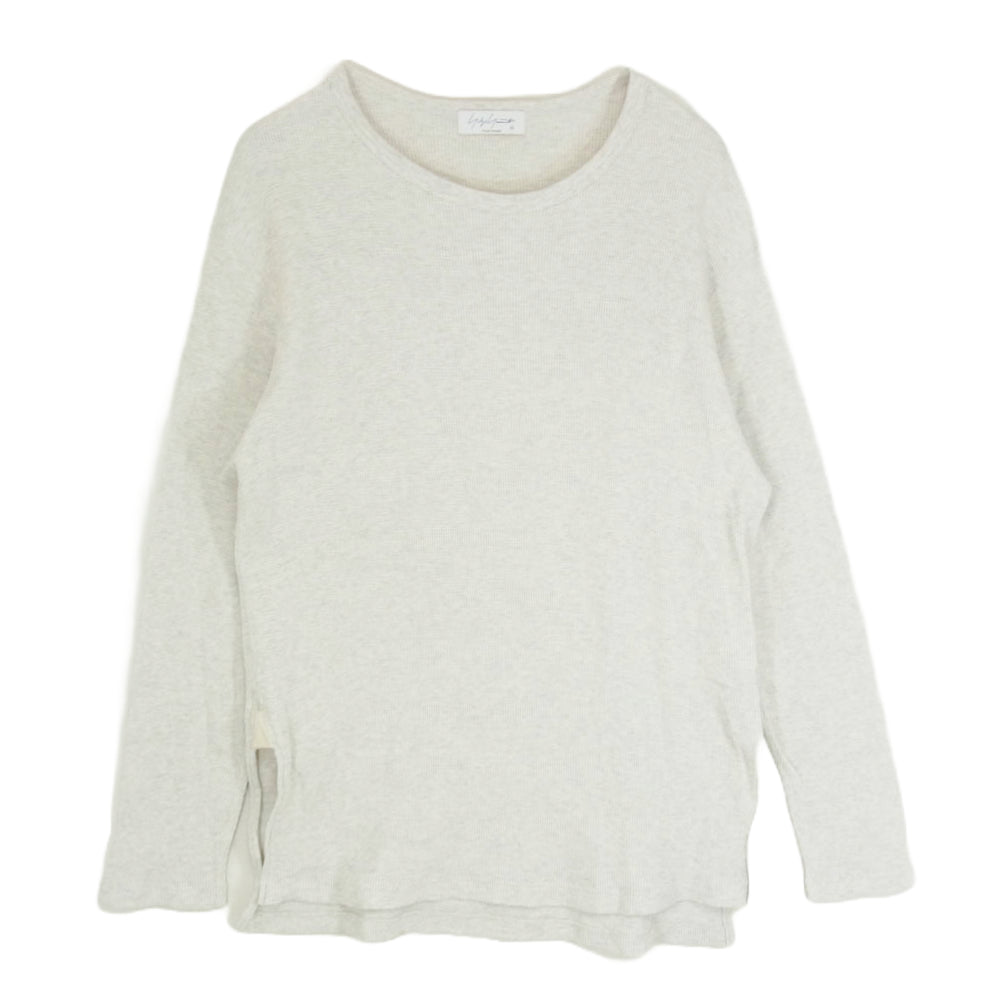 Yohji Yamamoto POUR HOMME ヨウジヤマモトプールオム HG-T57-984 サイドスリット コットン カットソー 長袖 グレー系 3【中古】
