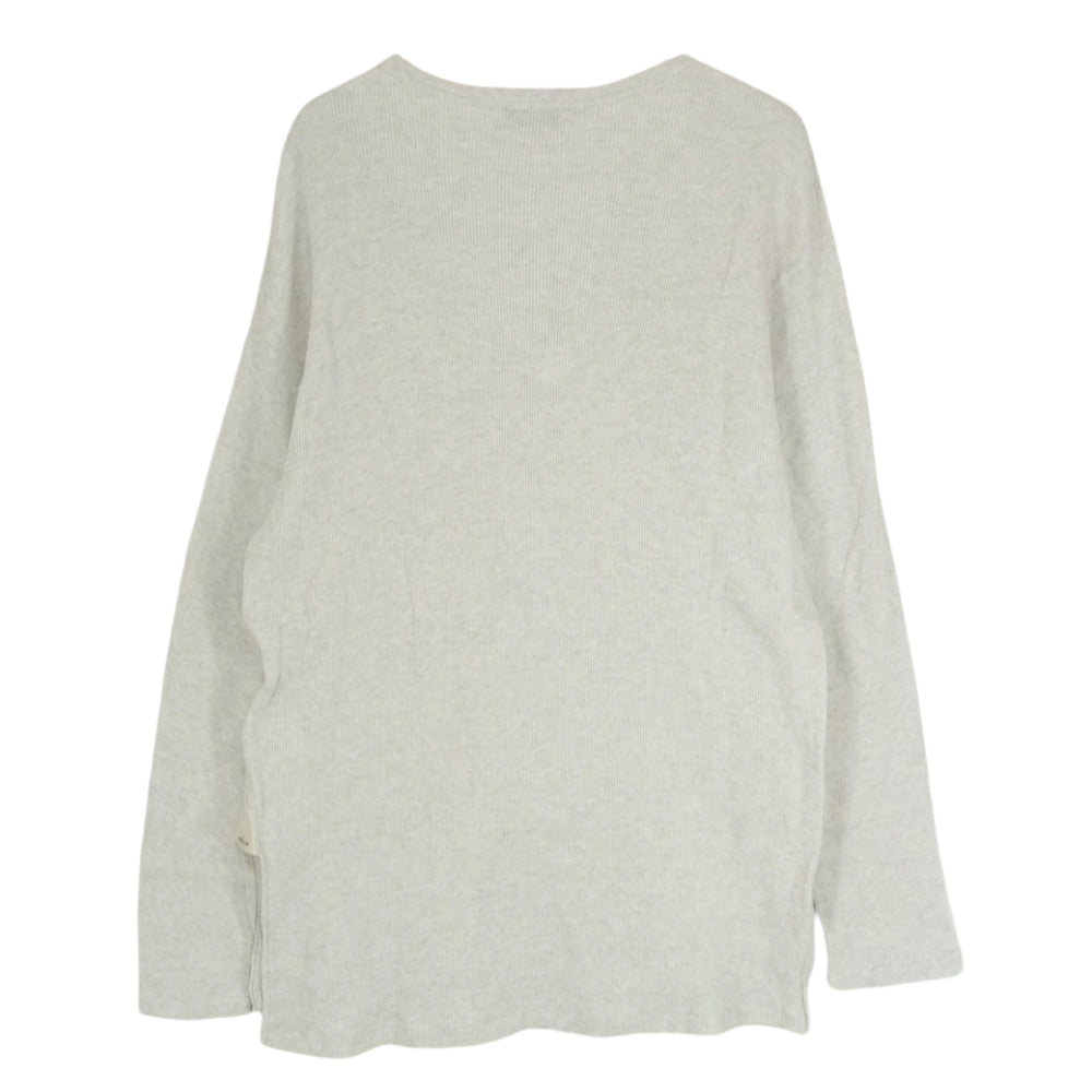 Yohji Yamamoto POUR HOMME ヨウジヤマモトプールオム HG-T57-984 サイドスリット コットン カットソー 長袖 グレー系 3【中古】