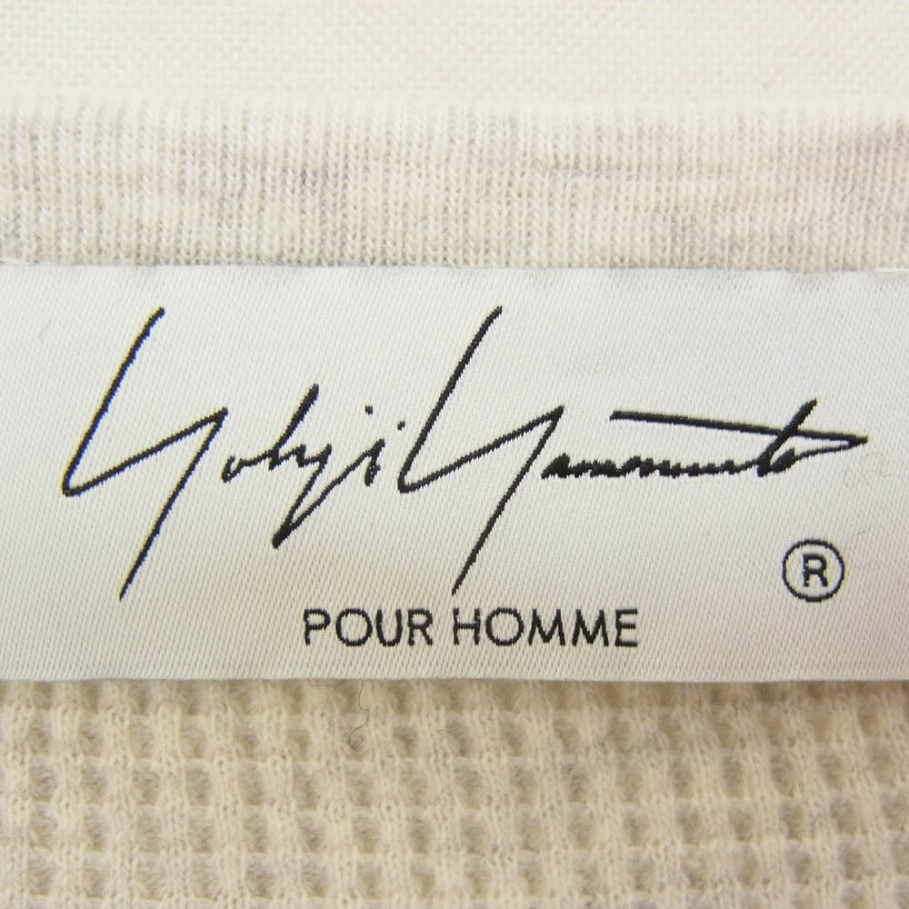 Yohji Yamamoto POUR HOMME ヨウジヤマモトプールオム HG-T57-984 サイドスリット コットン カットソー 長袖 グレー系 3【中古】