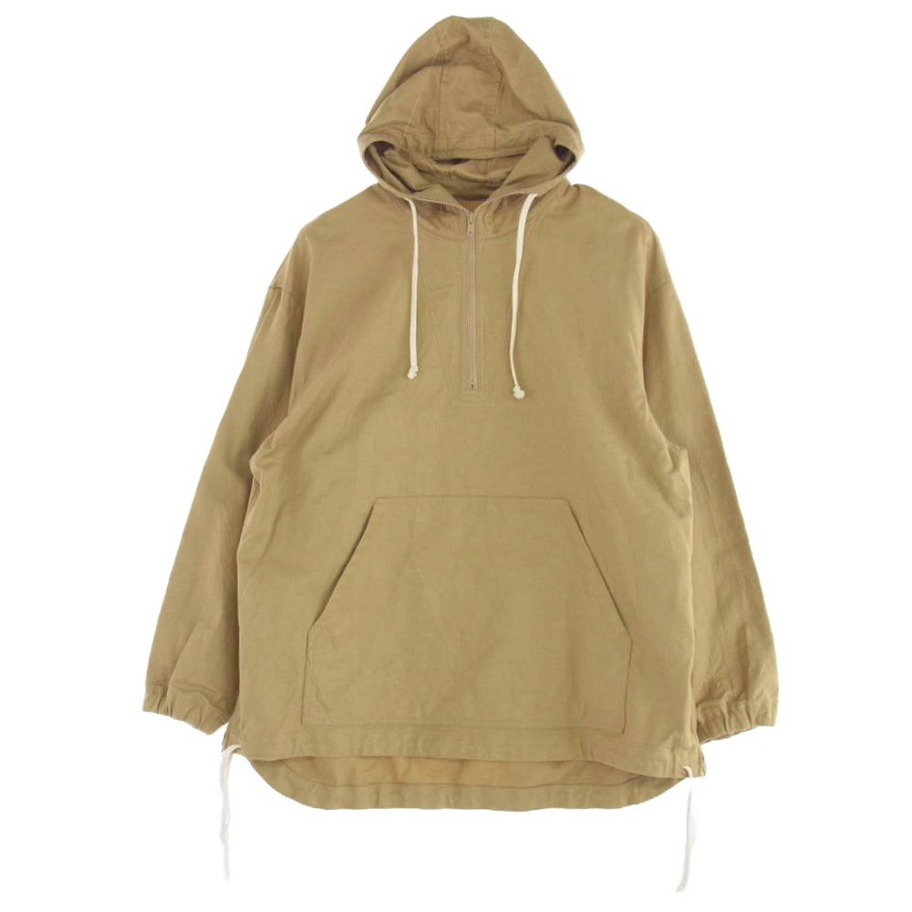 Yohji Yamamoto ヨウジヤマモト UB-Y16-014 S'YTE サイト French Worker Surge Military Pullover Zip Hood Jacket フレンチ ワーカーミリタリー プルオーバー フーデッド ジャケット カーキ系 3【中古】