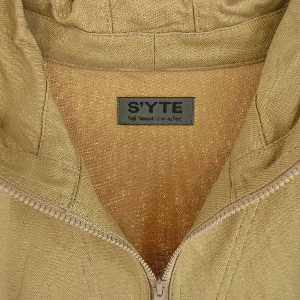 Yohji Yamamoto ヨウジヤマモト UB-Y16-014 S'YTE サイト French Worker Surge Military Pullover Zip Hood Jacket フレンチ ワーカーミリタリー プルオーバー フーデッド ジャケット カーキ系 3【中古】