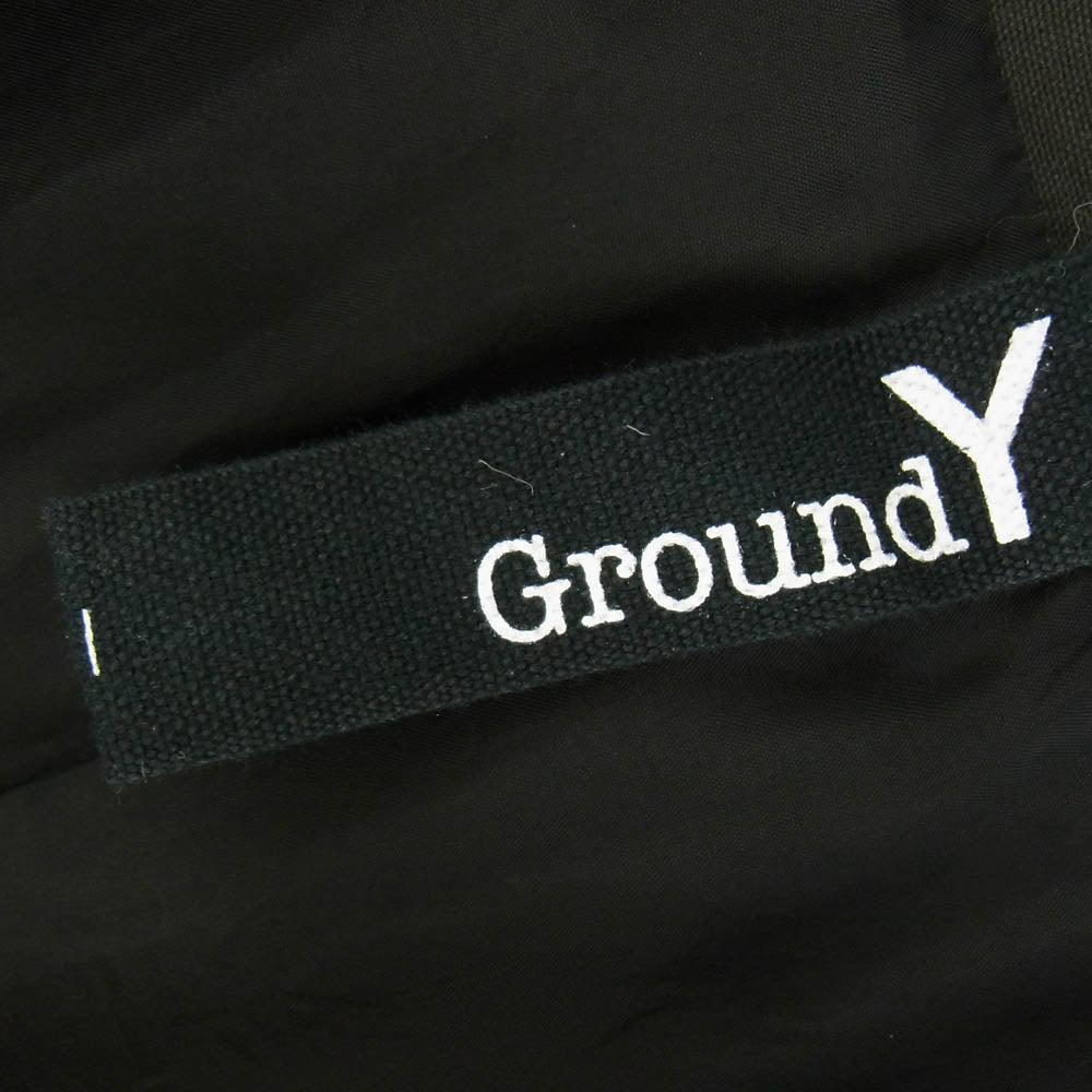 Yohji Yamamoto ヨウジヤマモト 19AW GC-C03-002 Ground Y グラウンドワイ DOUBLE COAT コットン キャンバス ダブル ロング コート カーキ系 ブラック系 3【中古】