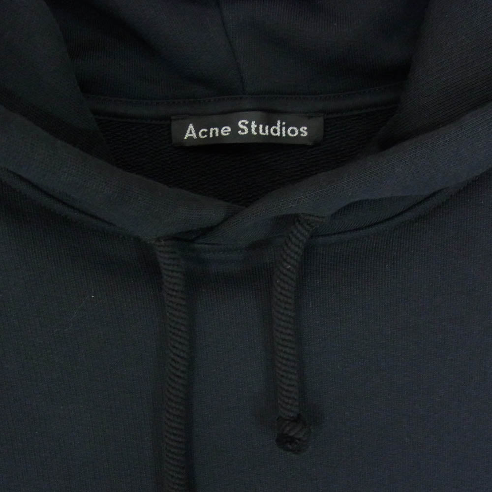 ACNE STUDIOS アクネストゥディオズ FA-UX-SWEA000009 FARRIN FACE フェイス パッチ プルオーバー フーディー パーカー ブラック系 M【中古】