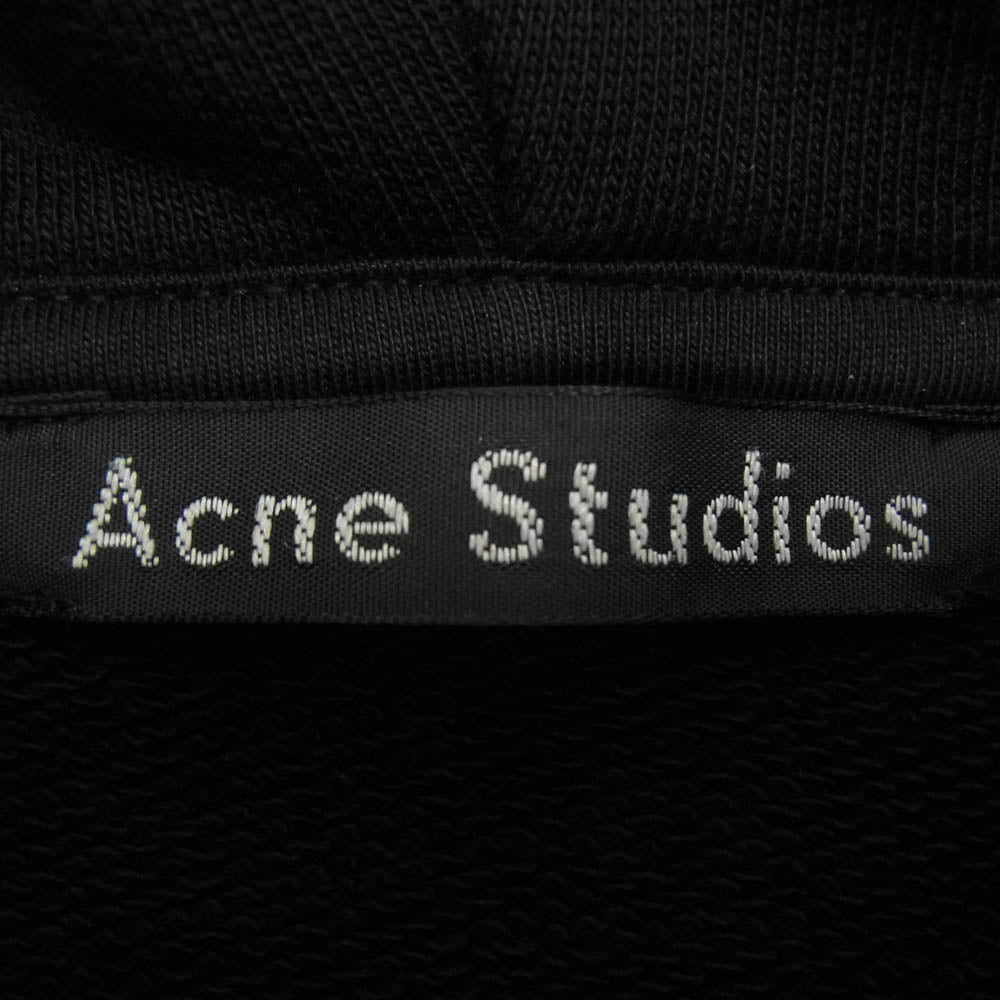 ACNE STUDIOS アクネストゥディオズ FA-UX-SWEA000009 FARRIN FACE フェイス パッチ プルオーバー フーディー パーカー ブラック系 M【中古】