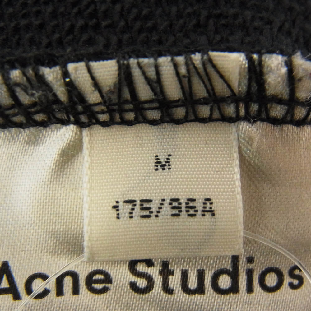 ACNE STUDIOS アクネストゥディオズ FA-UX-SWEA000009 FARRIN FACE フェイス パッチ プルオーバー フーディー パーカー ブラック系 M【中古】