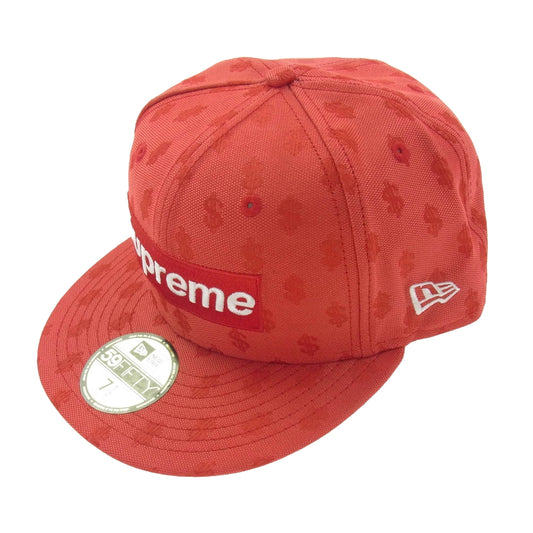Supreme シュプリーム 18SS NEW ERA ニューエラ MONOGRAM BOX LOGO モノグラム ボックスロゴ キャップ 帽子 レッド レッド系 59.6cm【中古】