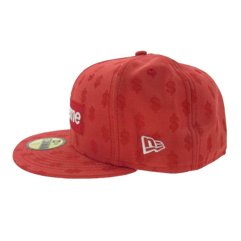Supreme シュプリーム 18SS NEW ERA ニューエラ MONOGRAM BOX LOGO モノグラム ボックスロゴ キャップ 帽子 レッド レッド系 59.6cm【中古】