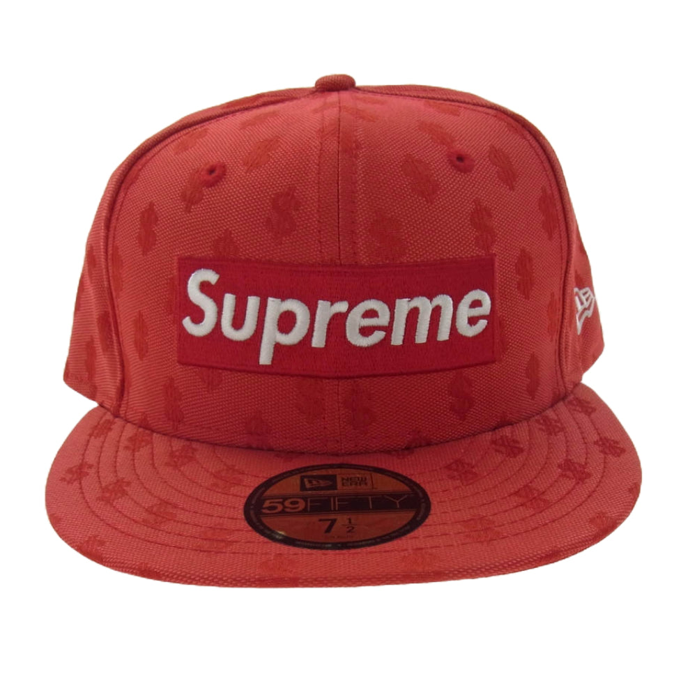 Supreme シュプリーム 18SS NEW ERA ニューエラ MONOGRAM BOX LOGO モノグラム ボックスロゴ キャップ 帽子 レッド レッド系 59.6cm【中古】