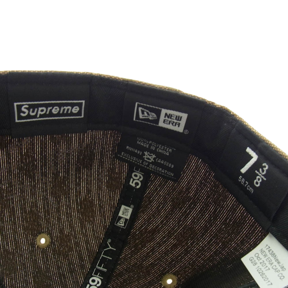 Supreme シュプリーム 18SS NEW ERA ニューエラ MONOGRAM BOX LOGO モノグラム ボックスロゴ キャップ 帽子 ブラウン系 ブラウン系 58.7cm【中古】